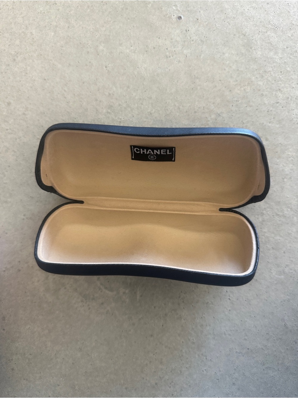 CHANEL Black Textured Sunglasses Case